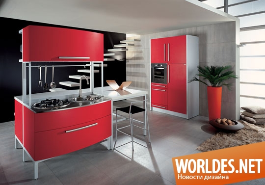 кухня в красном цвете, дизайн кухни, интерьер кухни, интерьер красной кухни, красная кухня, дизайн красной кухни, дизайн кухни в красном, интерьер кухни в красном