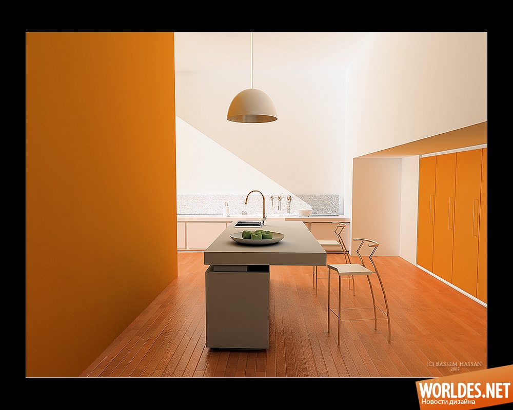 кухня в оранжевом цвете, дизайн кухни, интерьер кухни, интерьер оранжевой кухни, оранжевая кухня, дизайн оранжевой кухни