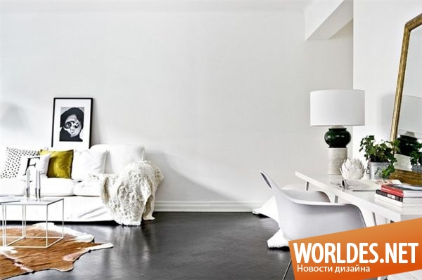 дизайн интерьера квартиры, квартира, квартира оформлена в черно-белом цвете, современный интерьер квартиры, черно-белый интерьер квартиры