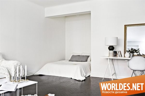дизайн интерьера квартиры, квартира, квартира оформлена в черно-белом цвете, современный интерьер квартиры, черно-белый интерьер квартиры