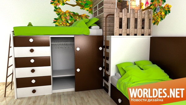 дизайн спален, дизайн детской спальни, спальни, детские спальни, современные детские спальни
