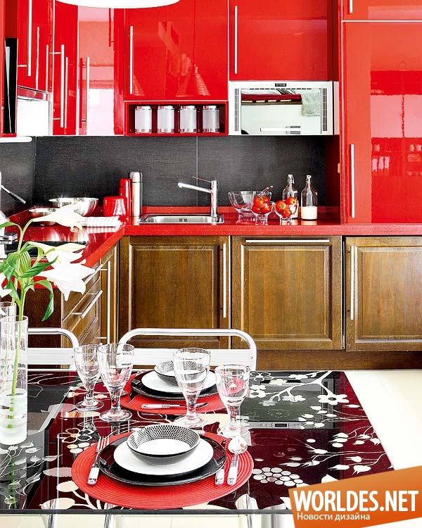 дизайн интерьера квартиры, интерьер квартиры, стильная квартира, элегантная квартира, красная квартира