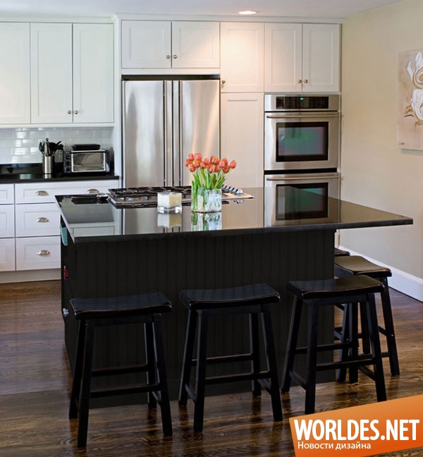 дизайн кухонной мебели, дизайн кухни, дизайн мебели для кухни, кухонная мебель, мебель для кухни в черном цвете