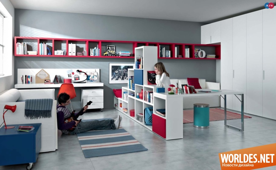 дизайн мебели, дизайн мебели для подростков, мебель для подростковых комнат, современная мебель, детская мебель