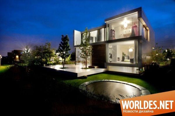 архитектурный дизайн дома, современный дом, большой дом, стильный дом, красивый дом, светлый дом