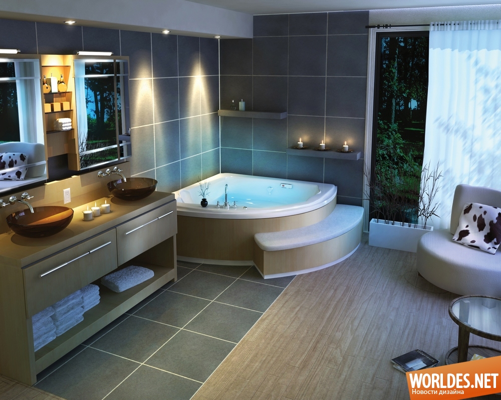 дизайн ванных комнат, коллекция красивых ванных комнат, современные ванные комнаты, стильные ванные комнаты