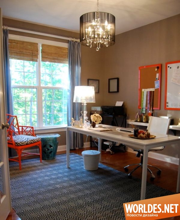 дизайн интерьеров, дизайн домашних офисов, красивые домашние офисы, стильные домашние офисы