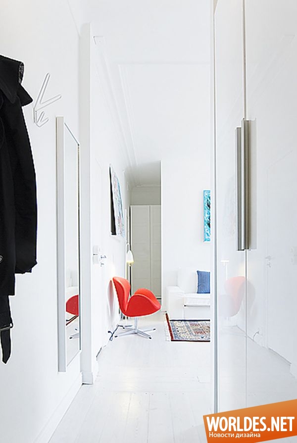 дизайн интерьера квартиры, современная квартира, небольшая квартира, квартира со шведским дизайном интерьера, интерьер квартиры в шведском стиле