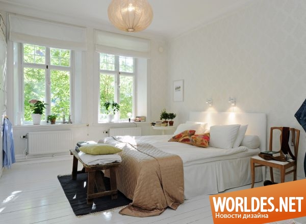 дизайн интерьеров, дизайн интерьера спален, современные спальни, спальни в скандинавском стиле, светлые спальни, красивые спальни