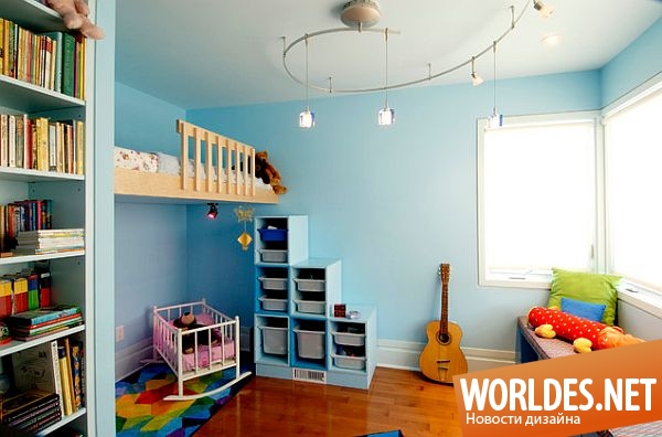дизайн интерьеров, дизайн интерьера детской комнаты, детские комнаты, стильные детские комнаты, яркие детские комнаты