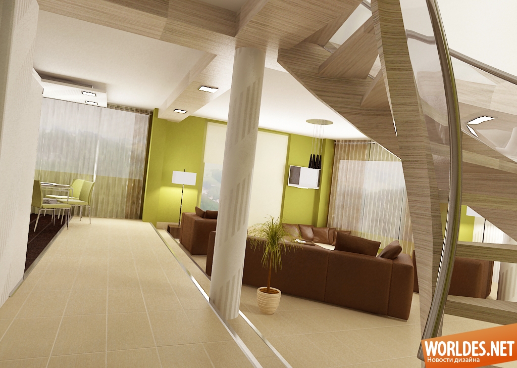 дизайн интерьеров, дизайн интерьера гостиной, гостиные комнаты, стильные гостиные, гостиные в зеленых оттенках, зеленые гостиные
