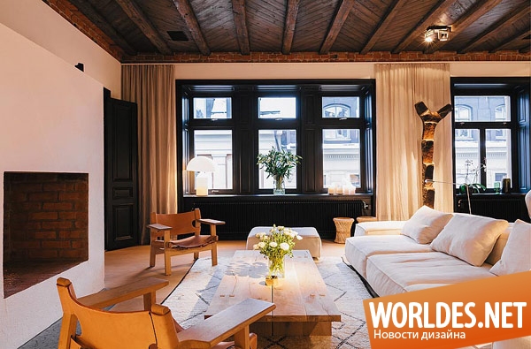 дизайн интерьера квартиры, элегантный дуплекс, комфортный дуплекс, квартира в скандинавском стиле, современная квартира