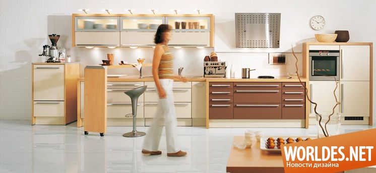 дизайн кухонь, кухни, стильные кухни, кухни в коричневых оттенках, современные кухни, светлые кухни, оригинальные кухни