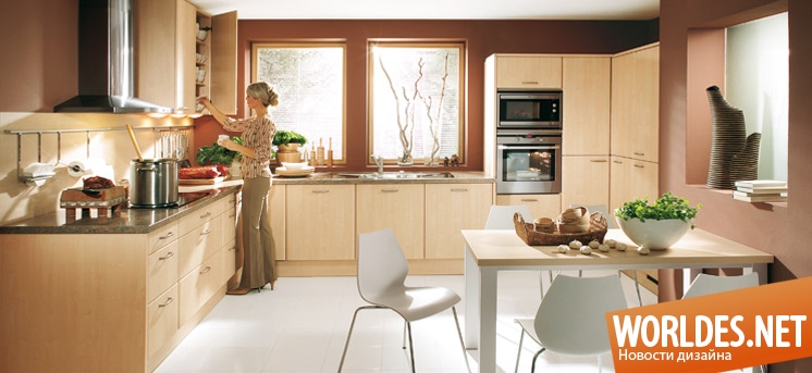 дизайн кухонь, кухни, стильные кухни, кухни в коричневых оттенках, современные кухни, светлые кухни, оригинальные кухни