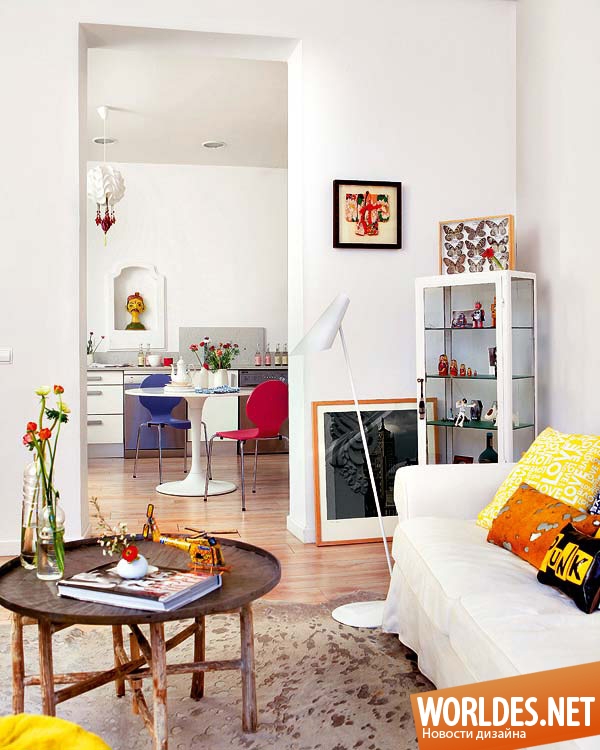 дизайн интерьера квартиры, просторная квартира, современная квартира, светлая квартира, стильная квартира, красочная квартира