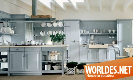 дизайн кухонь, дизайн интерьера кухонь, современные кухни, кухни для загородного дома, коллекция уютных кухонь, светлые кухни