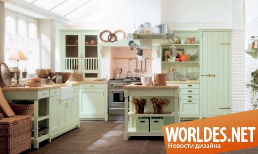дизайн кухонь, дизайн интерьера кухонь, современные кухни, кухни для загородного дома, коллекция уютных кухонь, светлые кухни