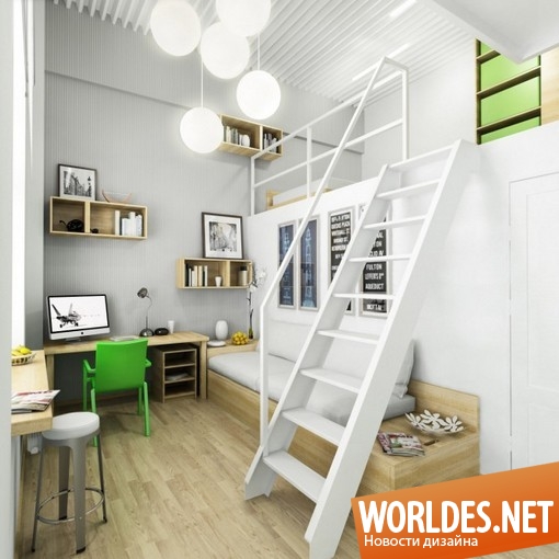 дизайн комнаты для подростка, рабочее пространство для подростка, рабочее место для студента