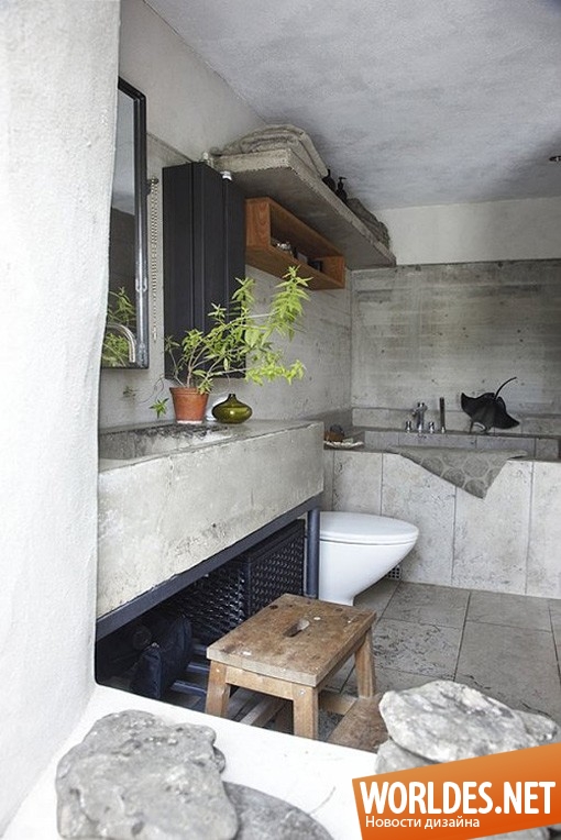 дизайн ванных комнат, оригинальные ванные комнаты, современные ванные комнаты, бетонные ванные комнаты, ванные комнаты, оформленные бетоном