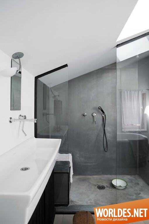дизайн ванных комнат, оригинальные ванные комнаты, современные ванные комнаты, бетонные ванные комнаты, ванные комнаты, оформленные бетоном