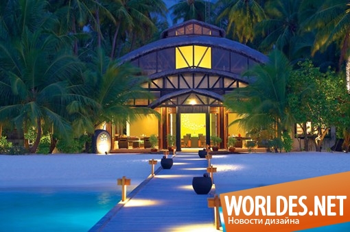 ландшафтный дизайн, дизайн курорта, курорт на Мальдивах, роскошный курорт