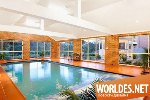 дизайн бассейна в доме, бассейн в доме, современные бассейны, красивые бассейны