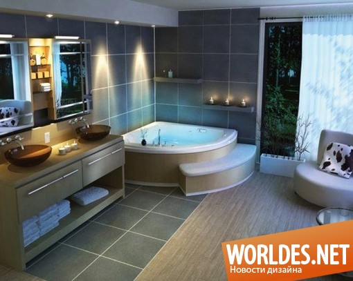 дизайн ванной комнаты, ванные комнаты, современные ванные комнаты, стильные ванные комнаты, интересные ванные комнаты