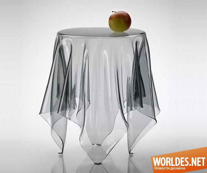 дизайн столика, оригинальный столик, уникальный столик, прозрачный столик, дизайн мебели