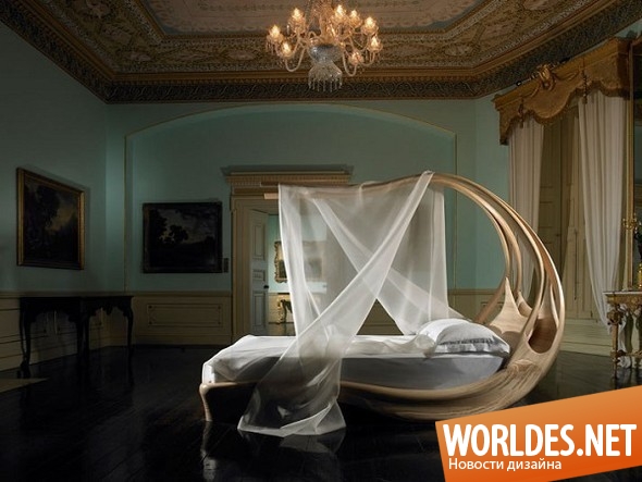 дизайн кровати, дизайн мебели, уникальная кровать, оригинальная кровать, роскошная кровать, кровать с балдахином, красивая кровать, комфортная кровать