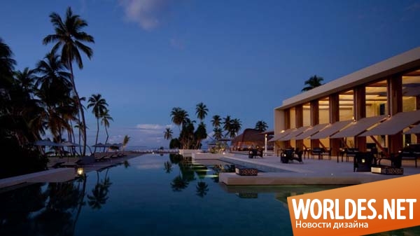 курорт на Мальдивах, эксклюзивный курорт, красивый курорт, великолепный курорт