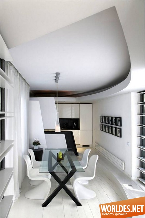 дизайн интерьеров, современные интерьеры, интерьеры в черно-белом цвете, черно-белые интерьеры, стильные интерьеры