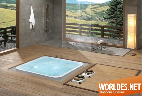 дизайн ванной комнаты, дизайн ванны, ванная комната, интересные ванны, ванны встроенные в пол