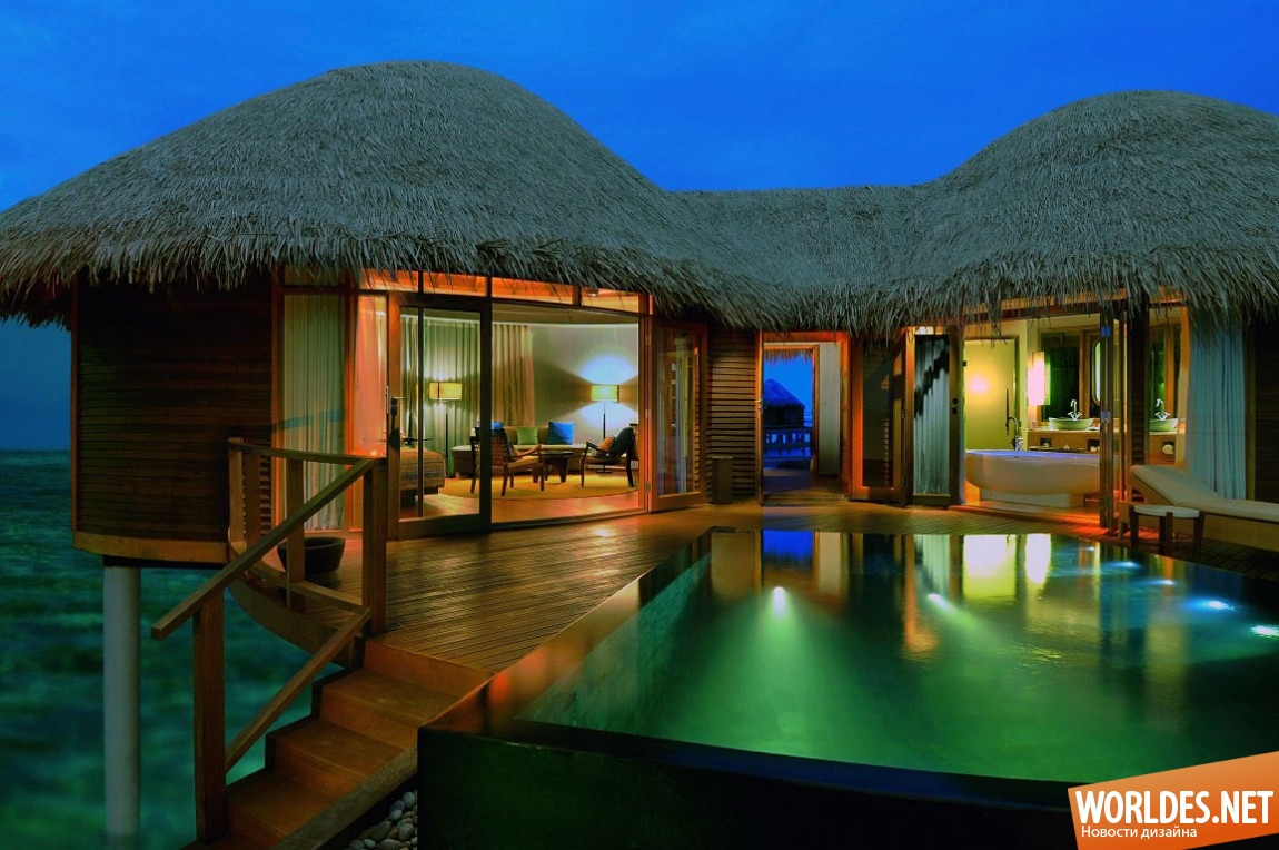 дизайн курорта на Мальдивах, курорт на Мальдивах, роскошный курорт, отель на Мальдивах