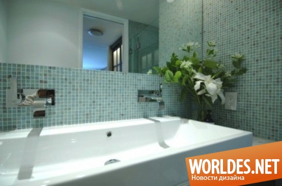 ванные комнаты, современные ванные комнаты, стильные ванные комнаты, живые цветы в ванной комнате