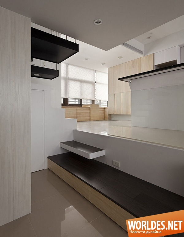 дизайн квартиры, современная квартира, стильная квартира, интересная квартира, квартира в черно-белых оттенках