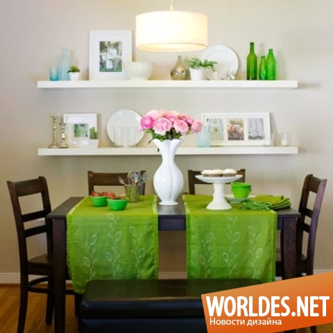 дизайн столовой, дизайн интерьера столовой, оформление столовой комнаты, свежие столовые, яркие столовые