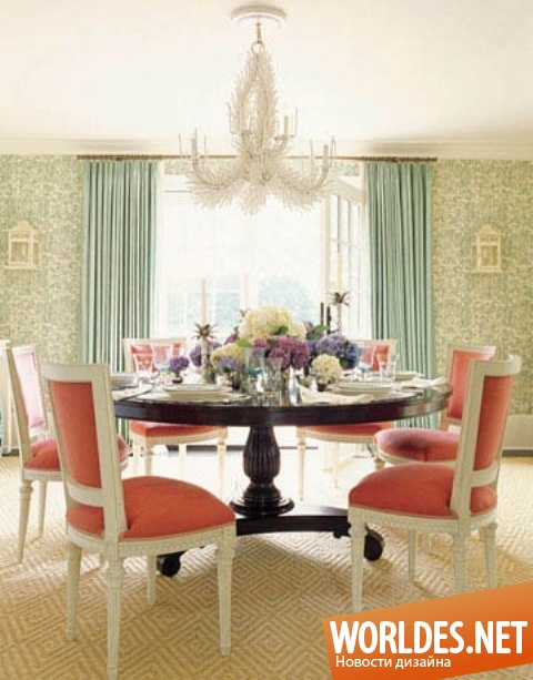 дизайн столовой, дизайн интерьера столовой, оформление столовой комнаты, свежие столовые, яркие столовые