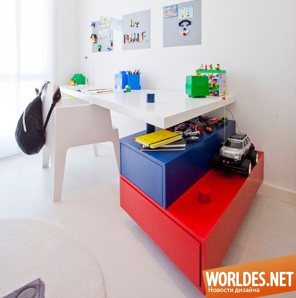 дизайн детской комнаты, дизайн письменных столов для детской комнаты, письменные столы для детской комнаты