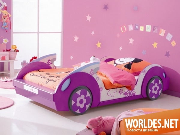 дизайн детской мебели, детские кровати, кровати в виде автомобилей, конструкции кроватей в виде автомобилей, детские кровати в виде автомобилей