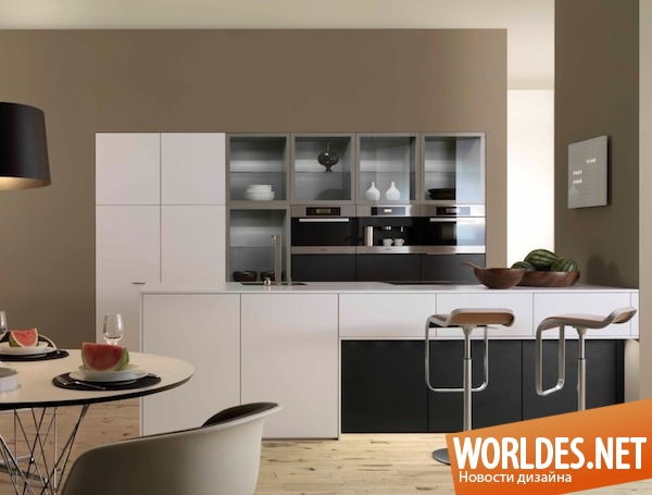 дизайн кухни, современная кухня, мебель для кухни, шкафы для кухни, современные кухонные шкафы, кухонные шкафы со стеклянными дверцами