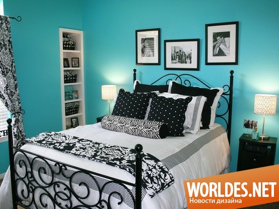 дизайн спален, спальни в черно-белом цвете, дизайнерские спальни, стильные спальни, черно-белые спальни