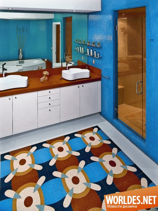 дизайн ванных комнат, яркие ванные комнаты, стильные ванные комнаты, уютные ванные комнаты, идеи ярких ванных комнат
