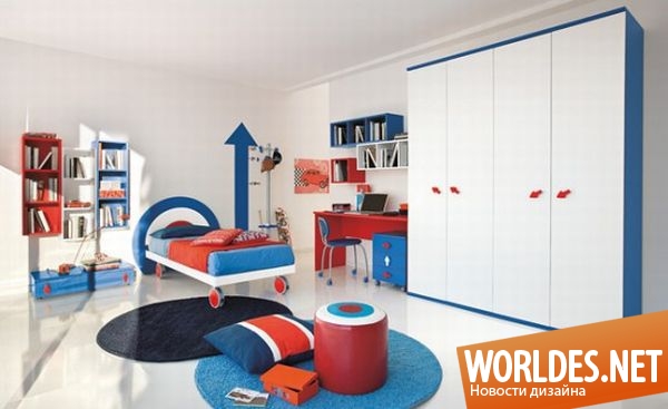 детские комнаты, современные детские комнаты, стильные детские комнаты, детские комнаты в синем цвете, интересные детские комнаты