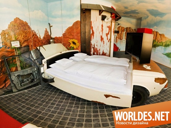 оригинальные спальни, оригинальные кровати для спален, удивительные кровати, кровати в автомобилях, уникальные спальни