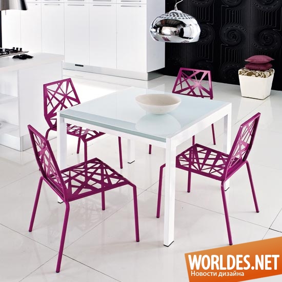 дизайн столовой, яркие столовые, красочные столовые, интересные столовые