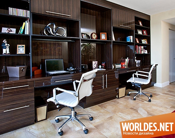 дизайн домашнего офиса, творческие идеи оформления домашнего офиса, домашний офис, современный домашний офис