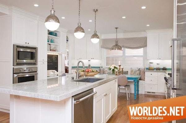 кухни, белые кухни, коллекция белых кухонь, современные кухни, светлые кухни