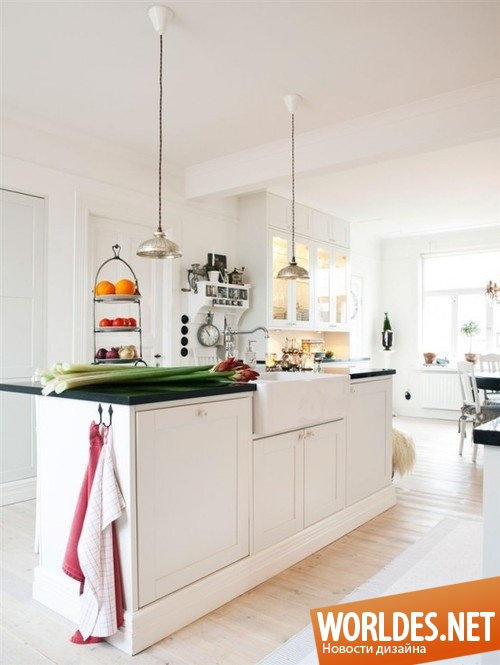 дизайнерские идеи кухонь, современные кухни, кухни в деревенском стиле, кухни в скандинавском стиле