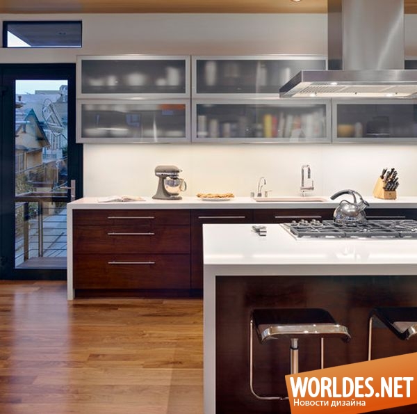 дизайн кухни, шкафы для кухни, кухонные шкафы, стеклянные кухонные шкафы, стеклянные шкафы для кухни