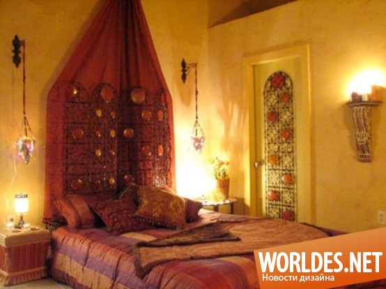 очаровательные спальни, интересные спальни, яркие спальни, спальни в марокканском стиле, спальни в восточном стиле